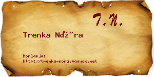 Trenka Nóra névjegykártya
