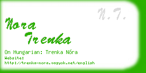 nora trenka business card